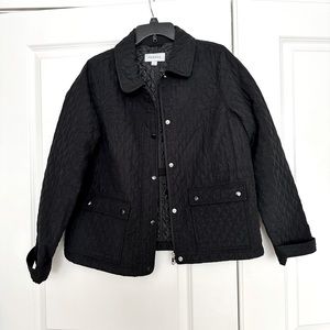 Black quilted lightweight jacket.  Size L